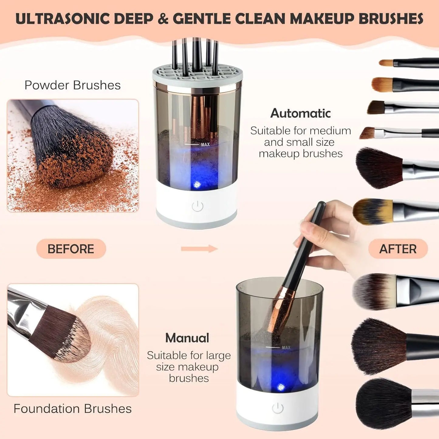 The LuminaClean Makeup Brush Cleaner